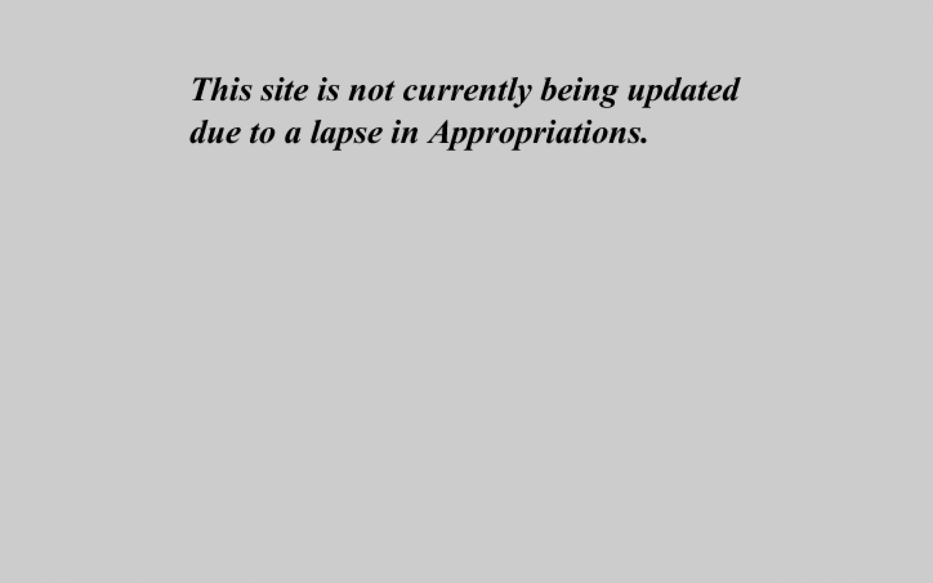 Appropriation Lapse Banner